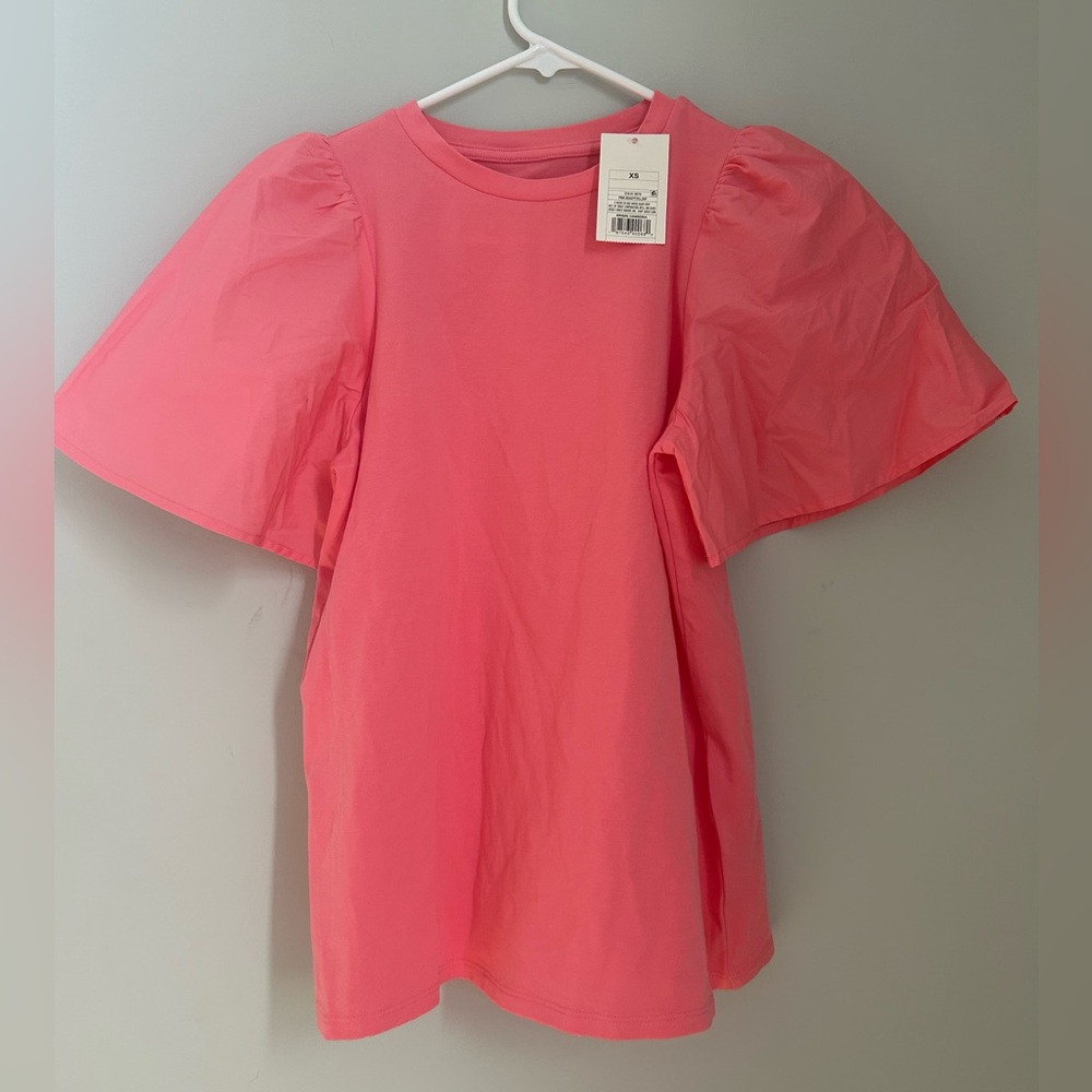 A New Day Pink Puff Sleeve Top